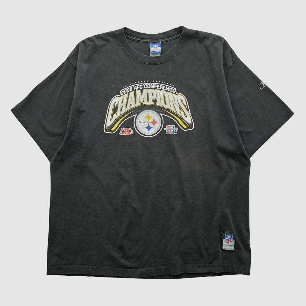 Pittsburgh Steelers Reebok 2005 T-shirt Black Vintage - Fanatics