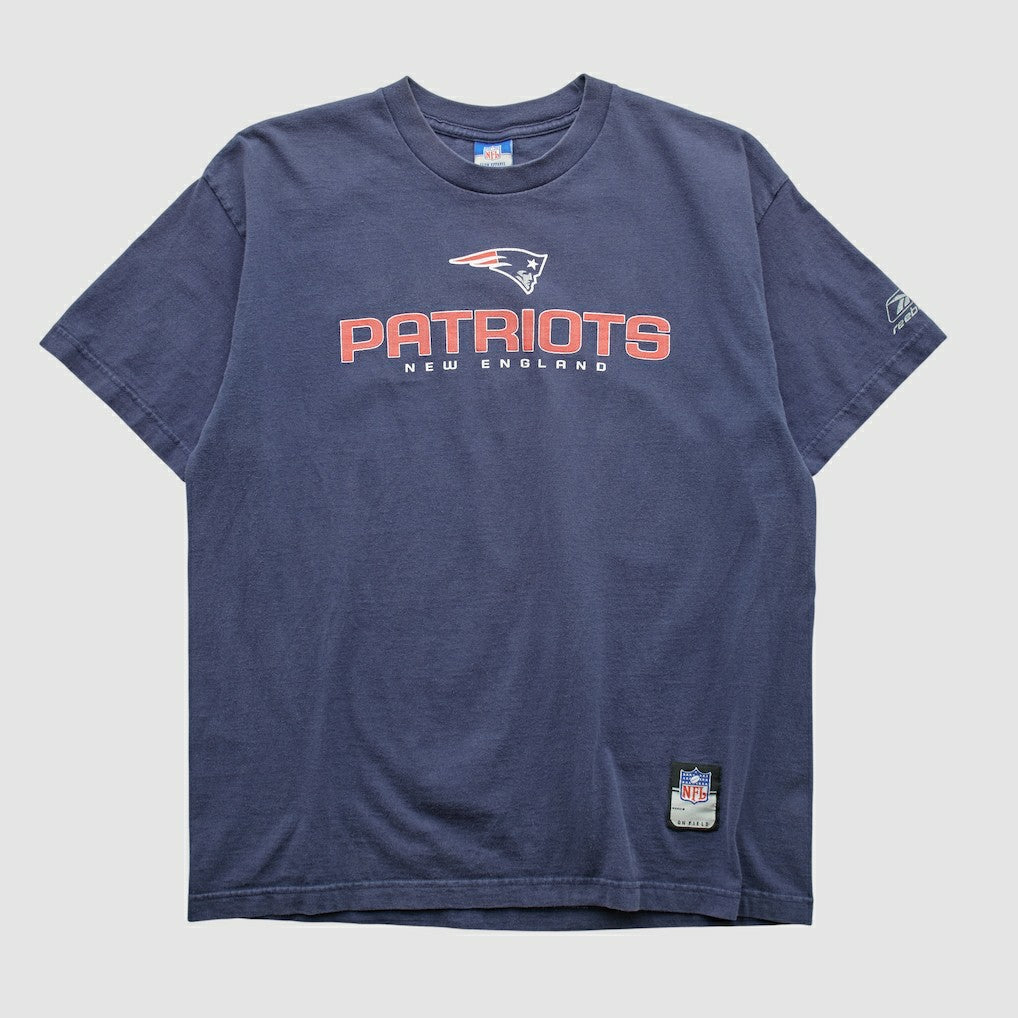 New England Patriots Reebok 2000s T-shirt Navy Vintage - Fanatics