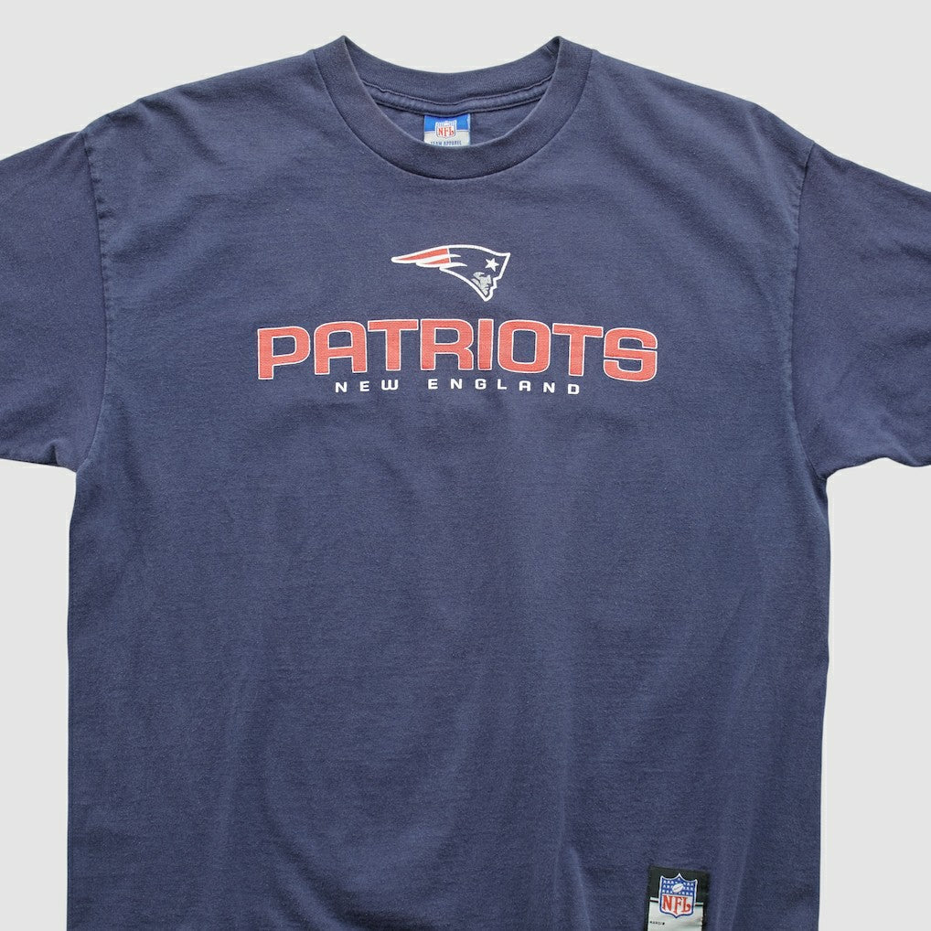 New England Patriots Reebok 2000s T-shirt Navy Vintage - Fanatics
