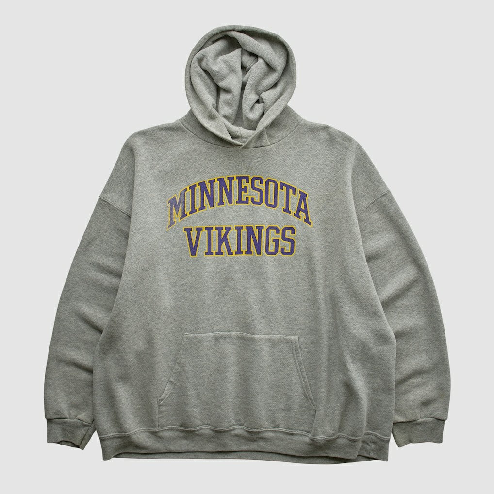 Minnesota Vikings NFL 2000s Hooded Pullover Sweatshirt Heather Gray Vintage - Fanatics