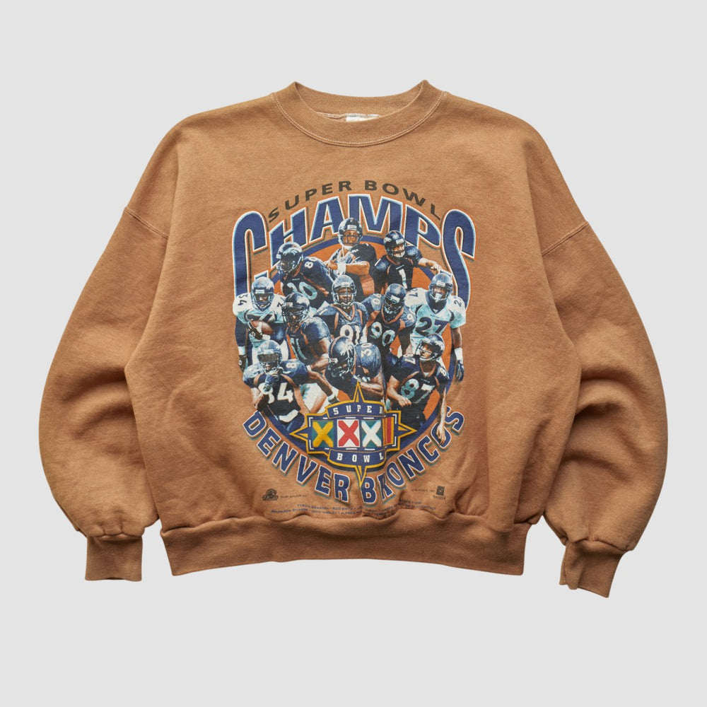 Denver Broncos Hanes 1998 Pullover Sweatshirt Clay Vintage - Fanatics