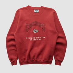 Kansas City Chiefs Lee Apparel 90s Pullover Sweatshirt Red Vintage - Fanatics