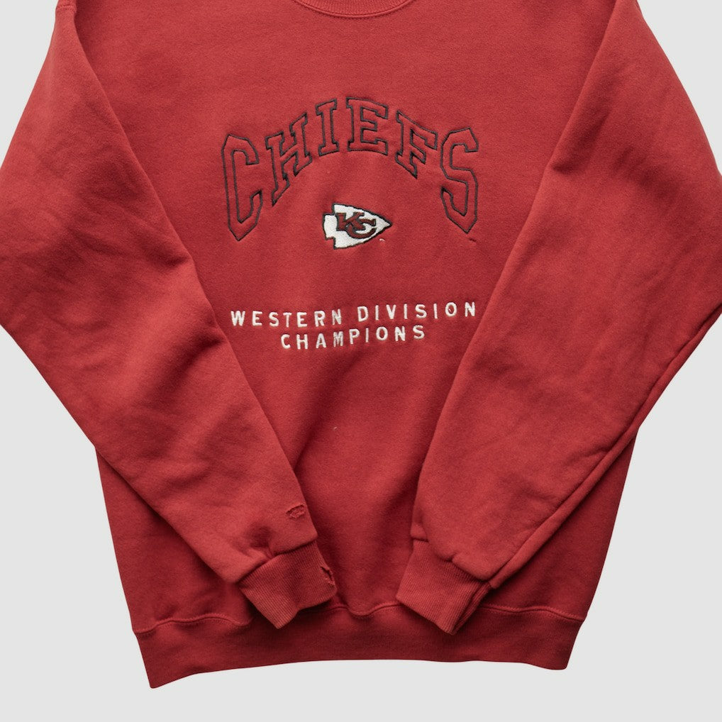 Kansas City Chiefs Lee Apparel 90s Pullover Sweatshirt Red Vintage - Fanatics