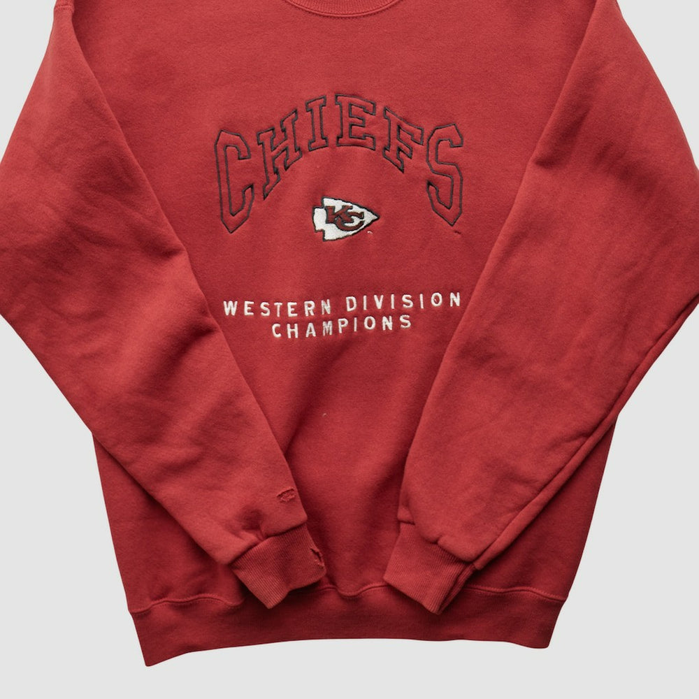 Kansas City Chiefs Lee Apparel 90s Pullover Sweatshirt Red Vintage - Fanatics