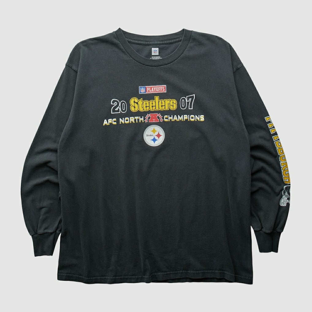 Pittsburgh Steelers NFL 2007 Long Sleeve T-shirt Black Vintage - Fanatics