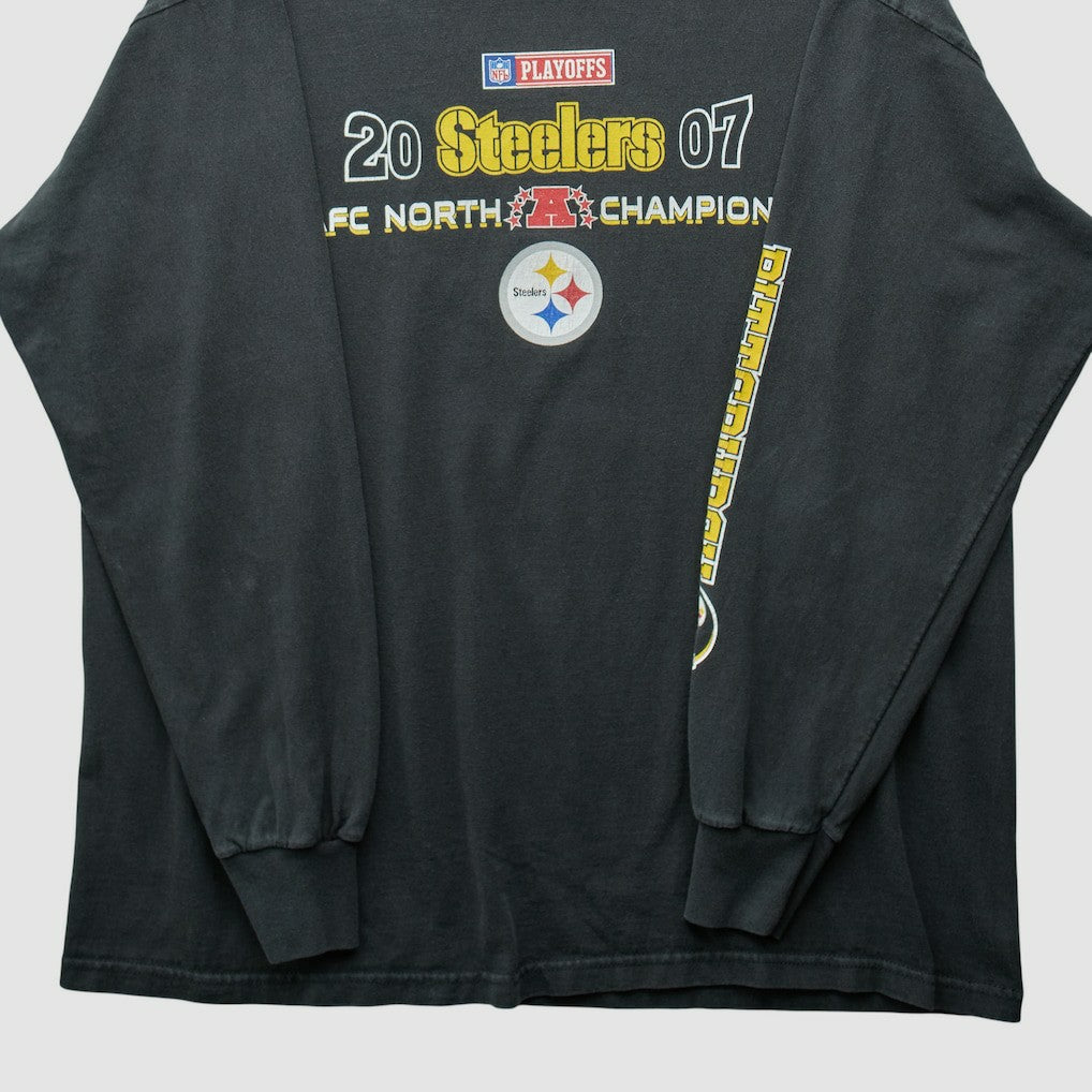Pittsburgh Steelers NFL 2007 Long Sleeve T-shirt Black Vintage - Fanatics