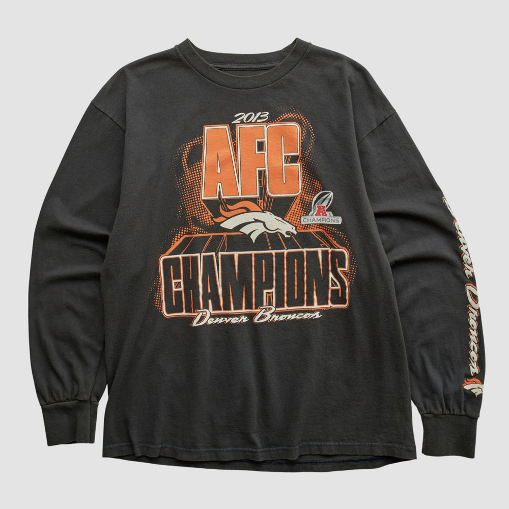 Denver Broncos NFL 2013 Long Sleeve T-shirt Black Vintage - Fanatics