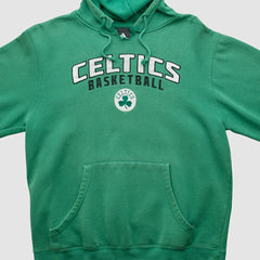 Adidas - Boston Celtics 2010s Hooded Pullover Sweatshirt - Green Vintage