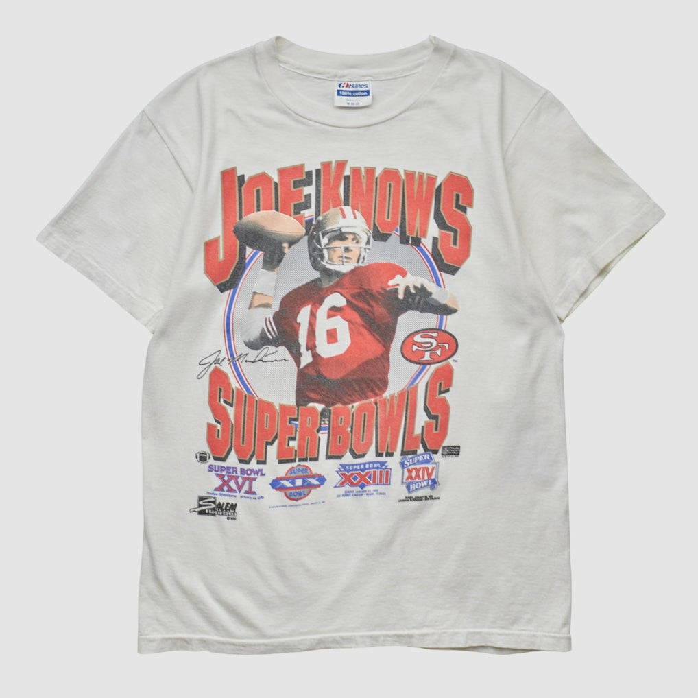 San Francisco 49ers Hanes 90s T-shirt White Vintage - Fanatics