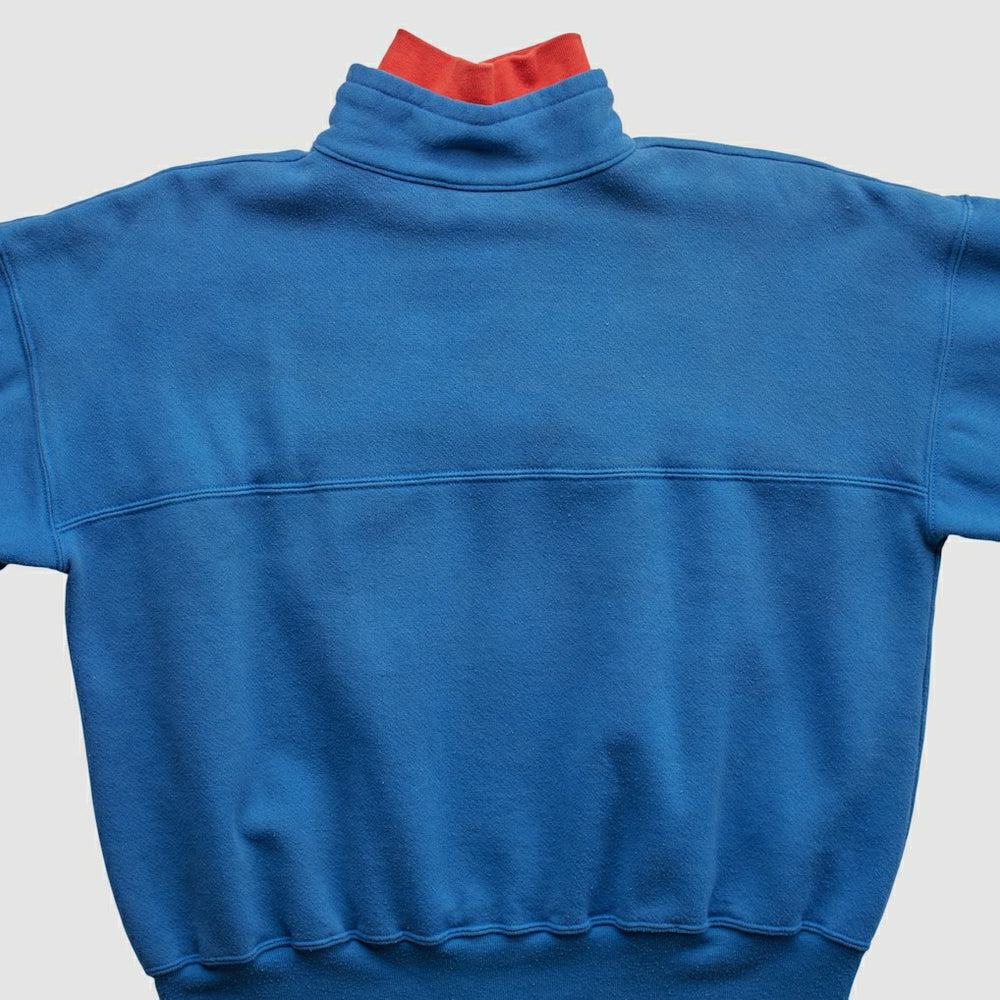 New England Patriots Dodger 90s 1/4 Zip Sweatshirt Blue Vintage - Fanatics