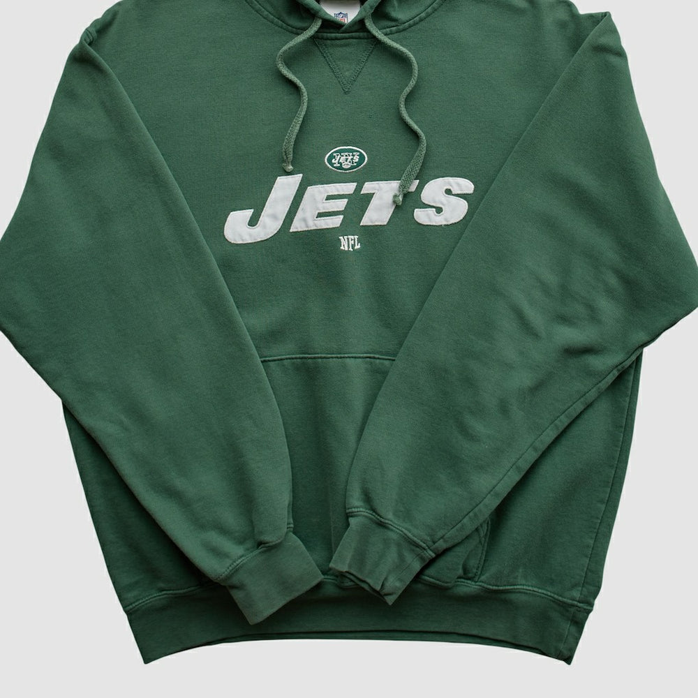 New York Jets NFL 2000s Hooded Pullover Sweatshirt Green Vintage - Fanatics