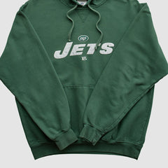 New York Jets NFL 2000s Hooded Pullover Sweatshirt Green Vintage - Fanatics