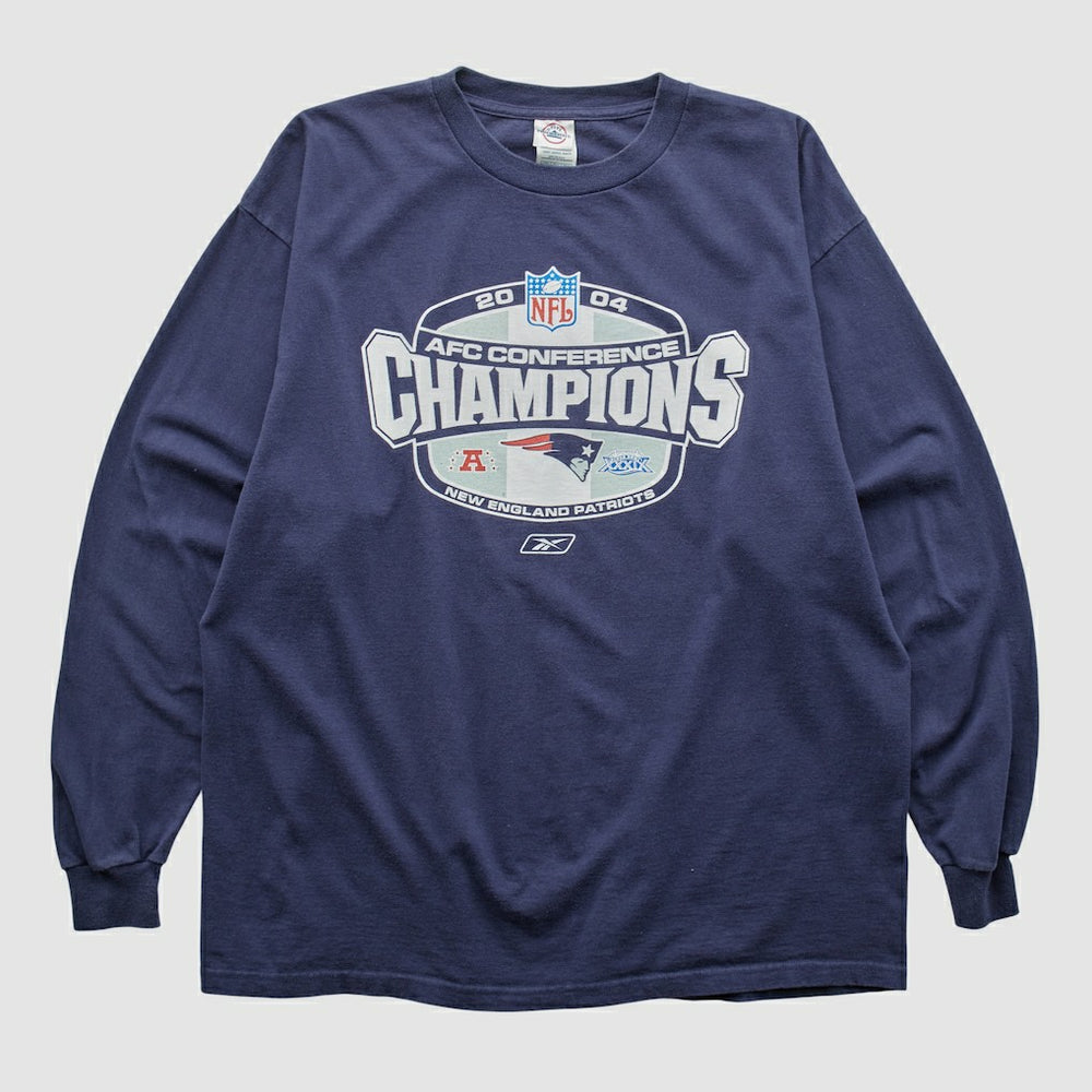 New England Patriots Delta 2004 Long Sleeve T-shirt Navy Vintage - Fanatics