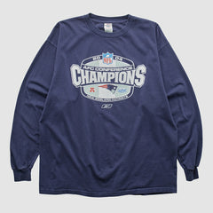 New England Patriots Delta 2004 Long Sleeve T-shirt Navy Vintage - Fanatics