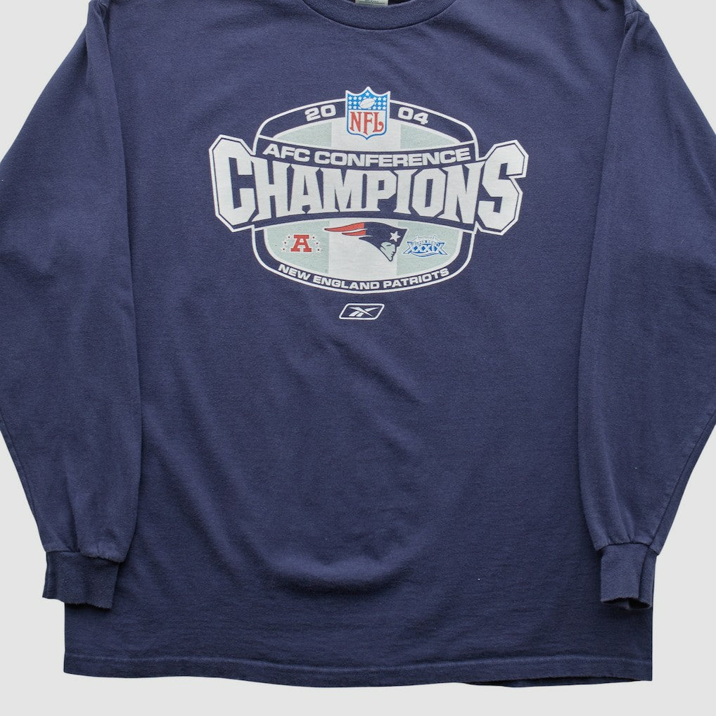 New England Patriots Delta 2004 Long Sleeve T-shirt Navy Vintage - Fanatics