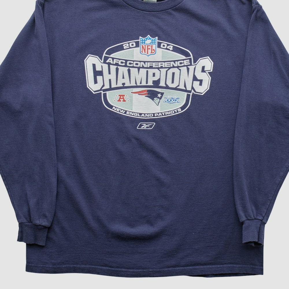 New England Patriots Delta 2004 Long Sleeve T-shirt Navy Vintage - Fanatics