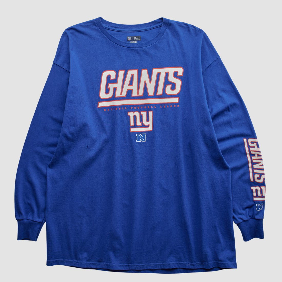 New York Giants NFL 2010s Long Sleeve T-shirt Blue Vintage - Fanatics