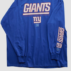 New York Giants NFL 2010s Long Sleeve T-shirt Blue Vintage - Fanatics