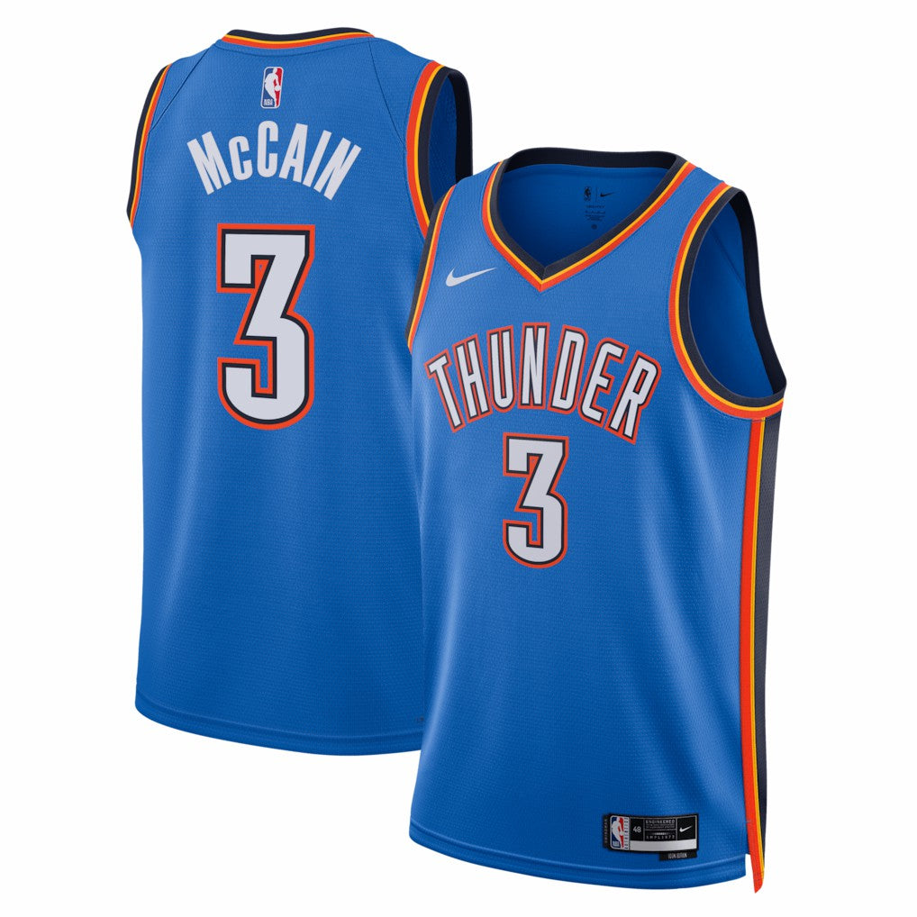 Nike - Jared McCain Oklahoma City Thunder Unisex Swingman Jersey - Icon Edition - Blue