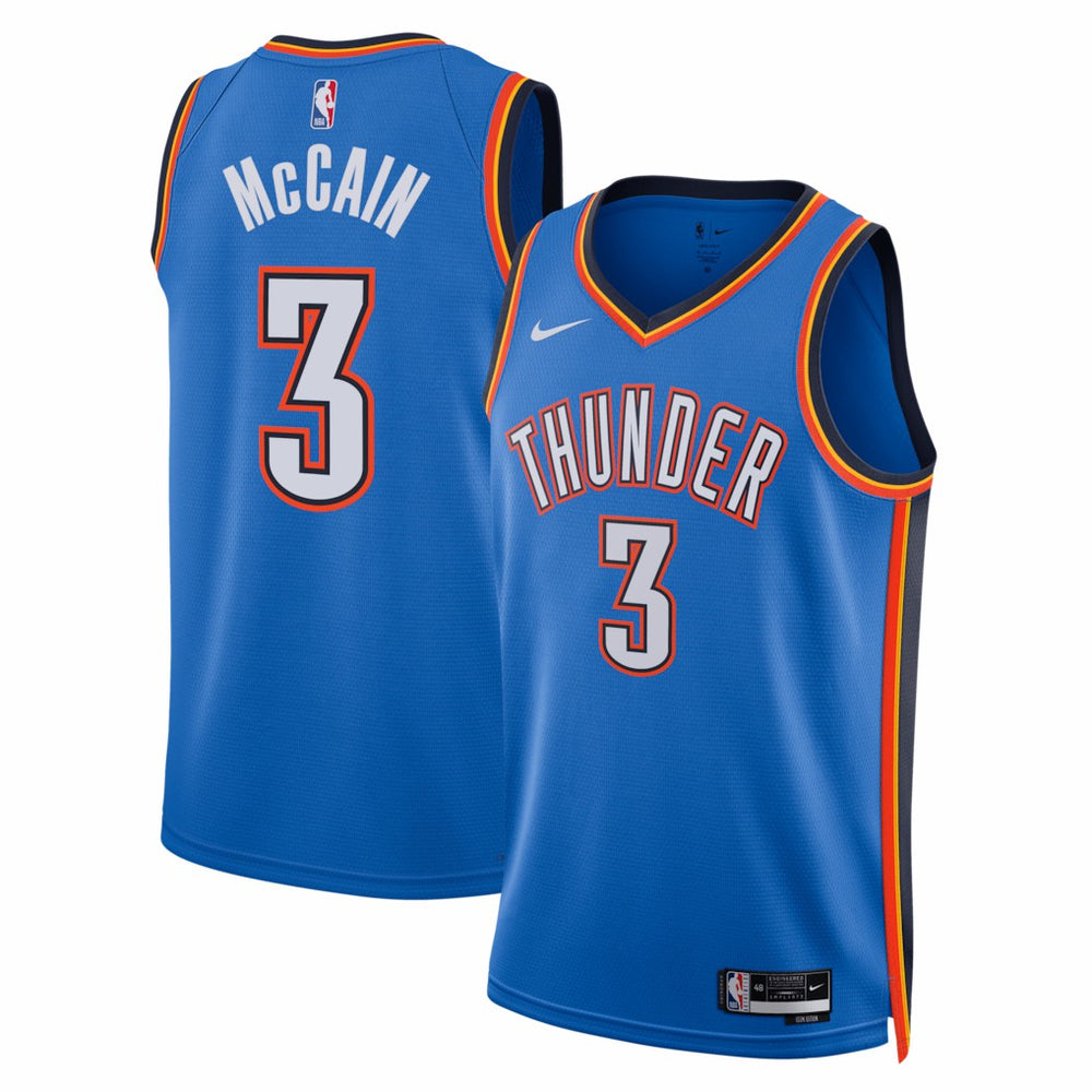 Nike - Jared McCain Oklahoma City Thunder Unisex Swingman Jersey - Icon Edition - Blue