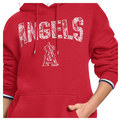 Los Angeles Angels Starter Women's Lace Team Lockup Fleece Hoodie Lifestyle