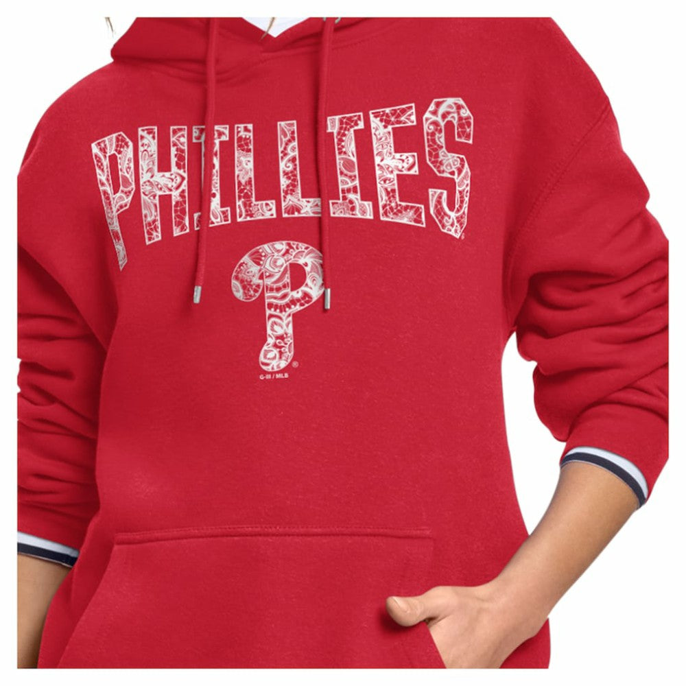 Philadelphia Phillies Starter Women's Lace Team Lockup Fleece Hoodie discount