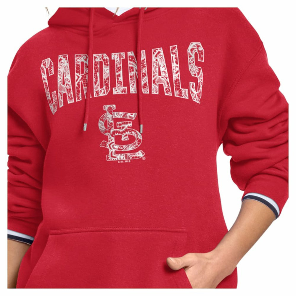 St. Louis Cardinals Starter Women's Lace Team Lockup Fleece Hoodie discount