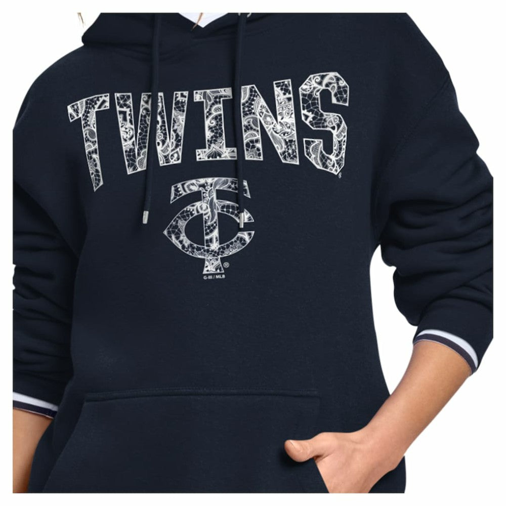 Minnesota Twins Starter Women's Lace Team Lockup Fleece Hoodie for sale