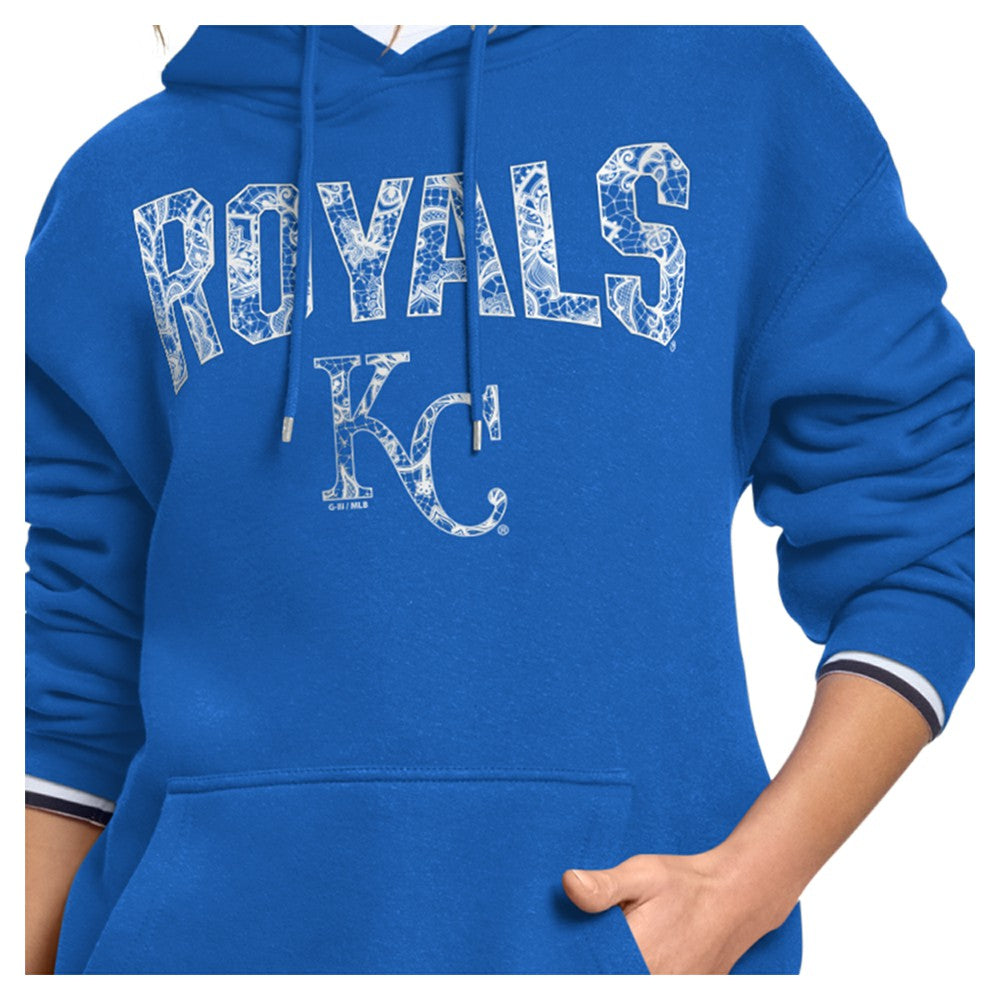 Kansas City Royals Starter Women's Lace Team Lockup Fleece Hoodie Online