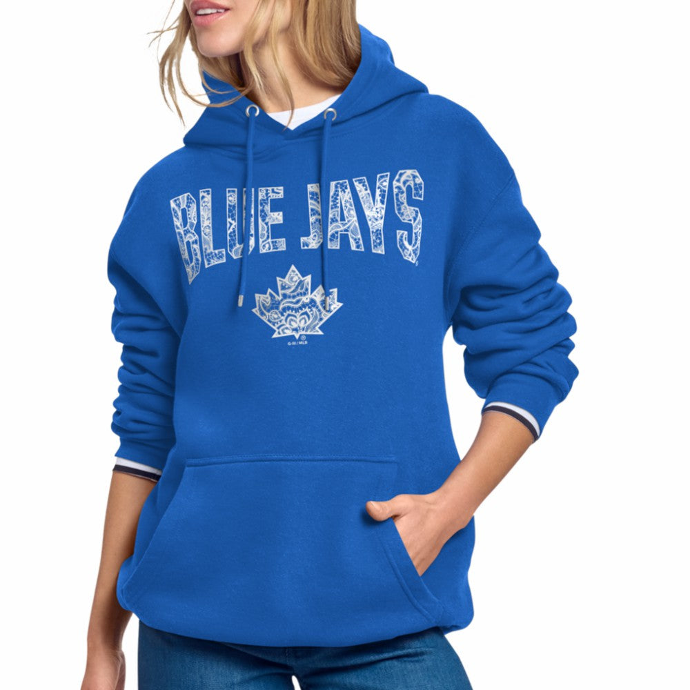 Toronto Blue Jays Starter Women's Lace Team Lockup Fleece Hoodie Near Me