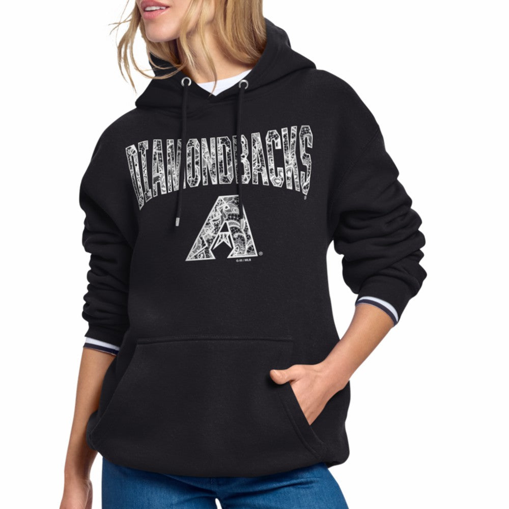 Arizona Diamondbacks Starter Women's Lace Team Lockup Fleece Hoodie Sale