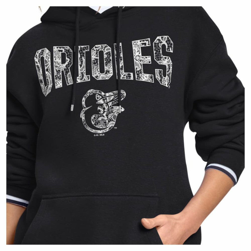 Baltimore Orioles Starter Women's Lace Team Lockup Fleece Hoodie Online