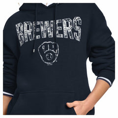 Milwaukee Brewers Starter Women's Lace Team Lockup Fleece Hoodie Near Me