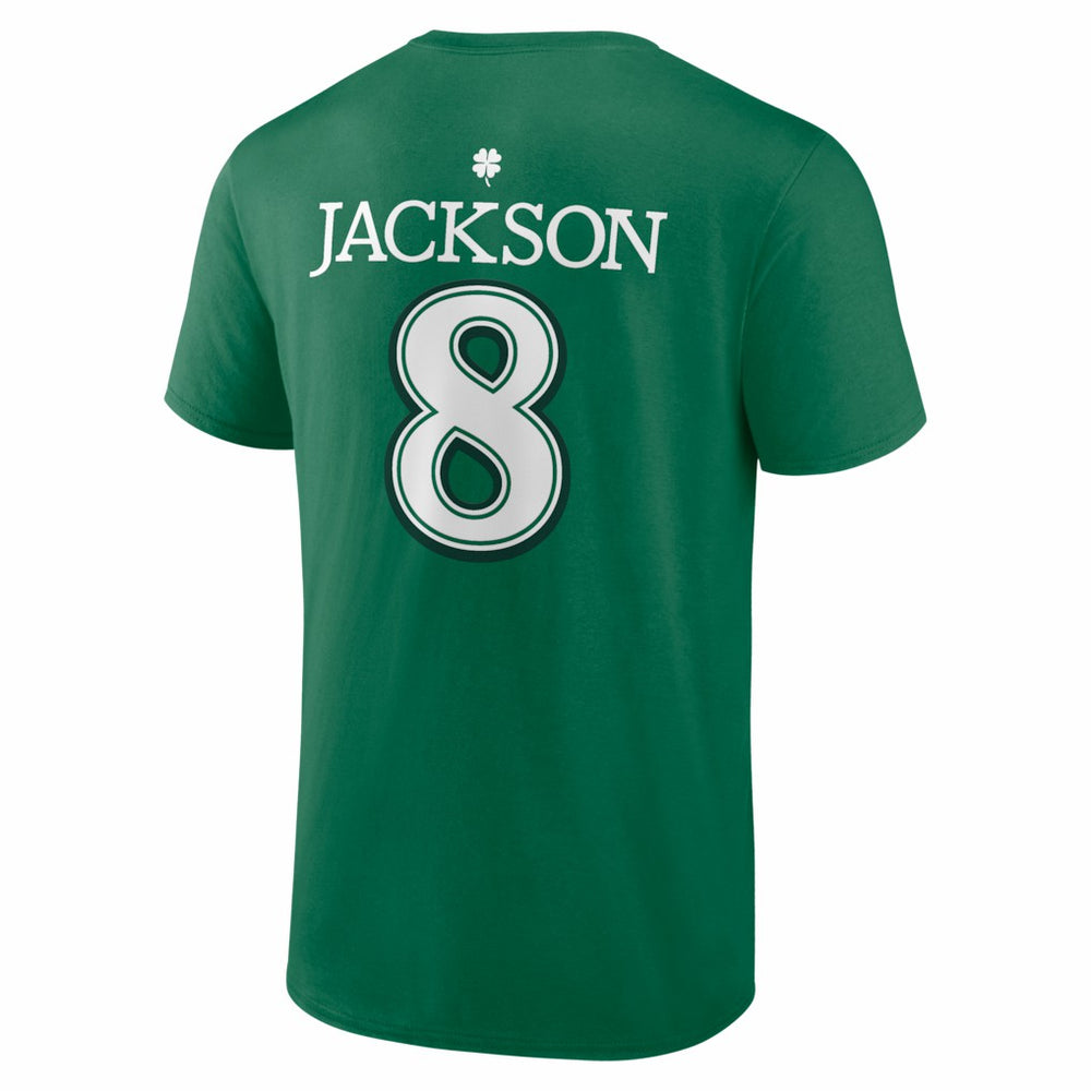 Lamar Jackson Baltimore Ravens St. Patrick's Day Icon Name & Number T-Shirt Green - NFL