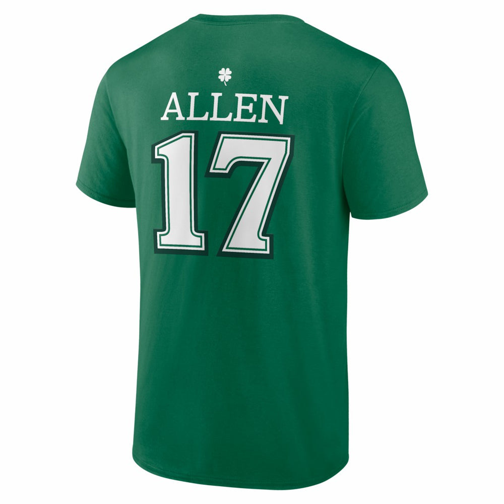 Josh Allen Buffalo Bills St. Patrick's Day Icon Name & Number T-Shirt Green - NFL