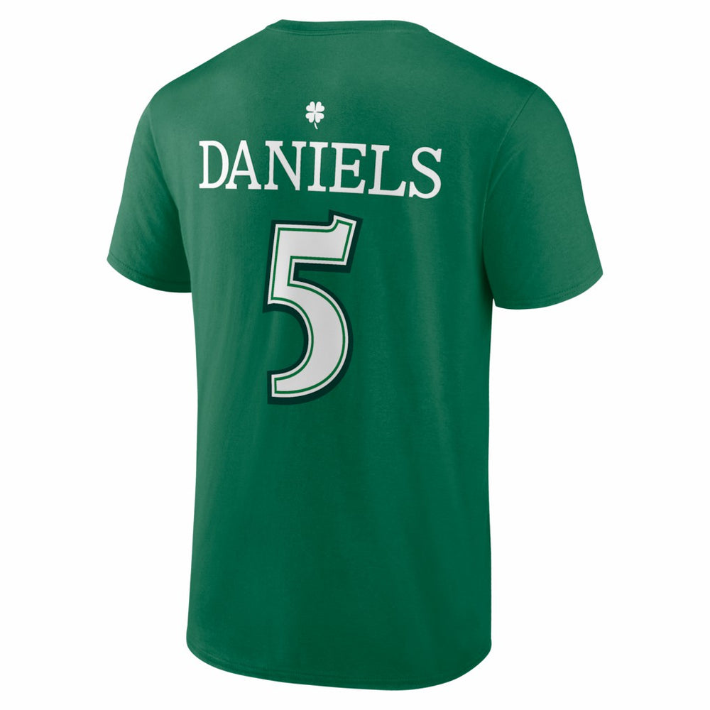 Jayden Daniels Washington Commanders St. Patrick's Day Icon Name & Number T-Shirt Green - NFL