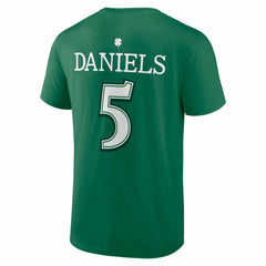 Jayden Daniels Washington Commanders St. Patrick's Day Icon Name & Number T-Shirt Green - NFL