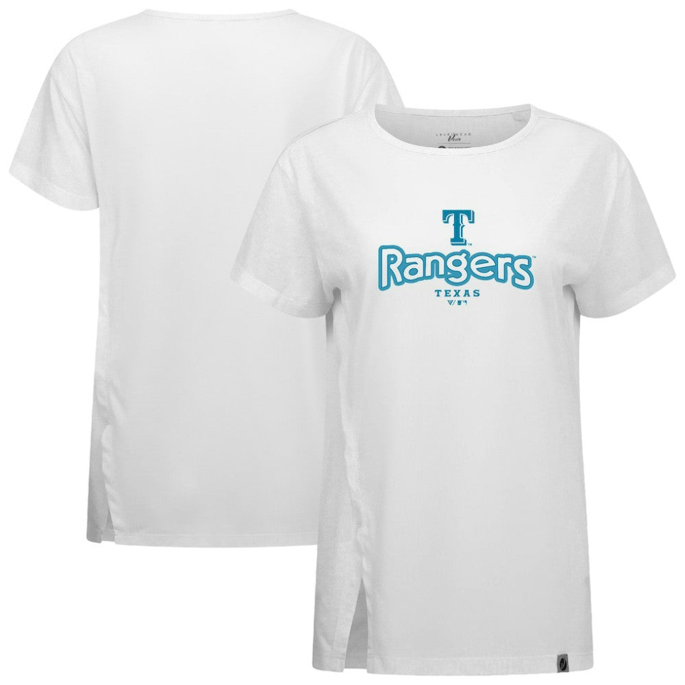 Texas Rangers Levelwear Women's Blue Haven Influx Cornerstone T-Shirt On Sale