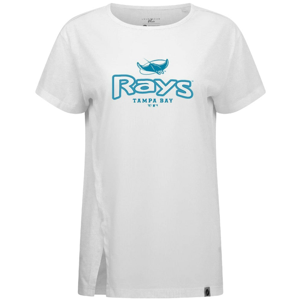 Tampa Bay Rays Levelwear Women's Blue Haven Influx Cornerstone T-Shirt Lifestyle