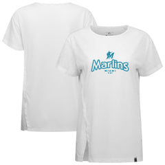 Miami Marlins Levelwear Women's Blue Haven Influx Cornerstone T-Shirt for sale