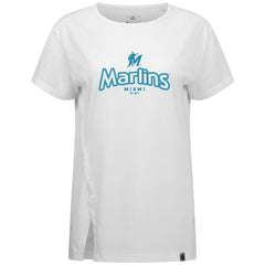 Miami Marlins Levelwear Women's Blue Haven Influx Cornerstone T-Shirt for sale