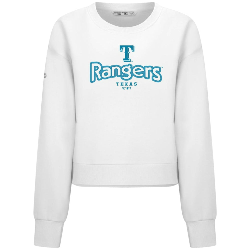 Texas Rangers Levelwear Women's Judd Cornerstone Cropped Sweatshirt Near Me