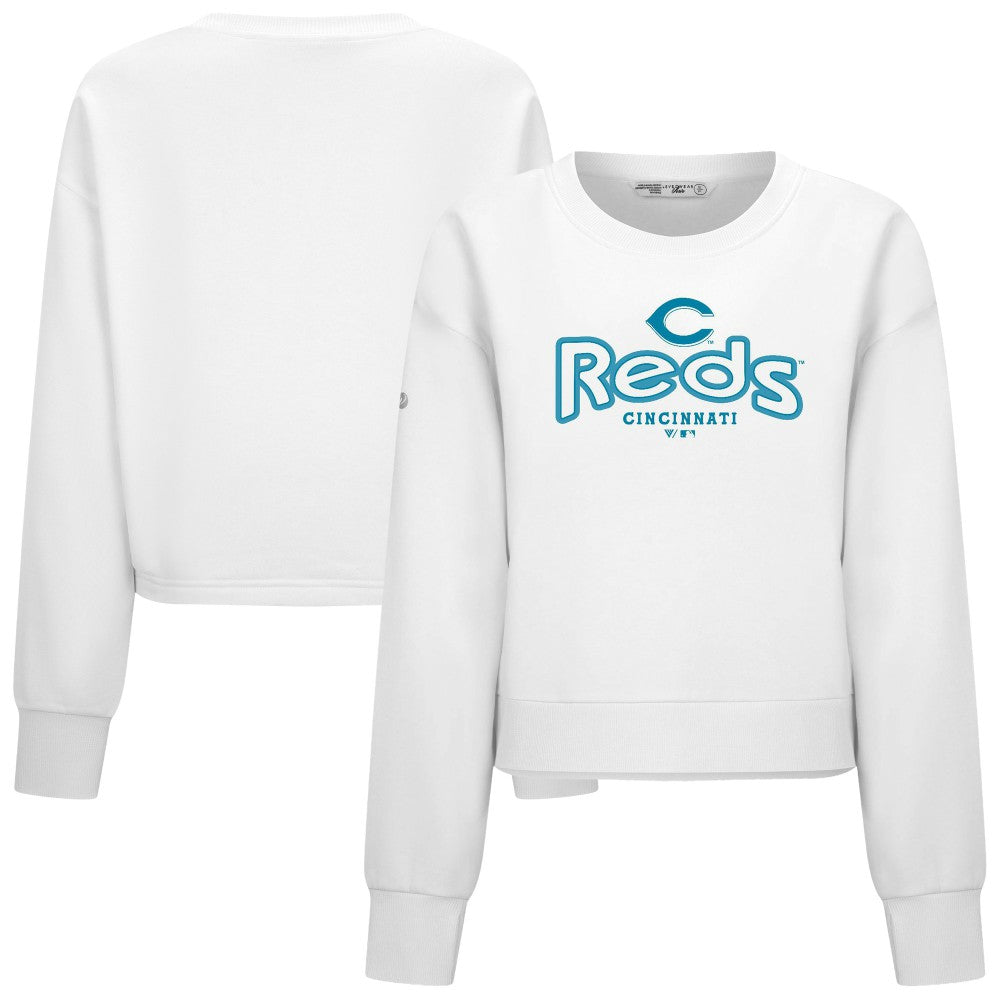 Cincinnati Reds Levelwear Women's Judd Cornerstone Cropped Sweatshirt Clearance