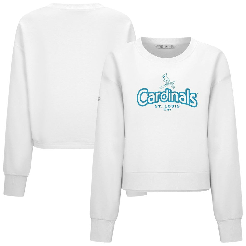St. Louis Cardinals Levelwear Women's Judd Cornerstone Cropped Sweatshirt On Sale