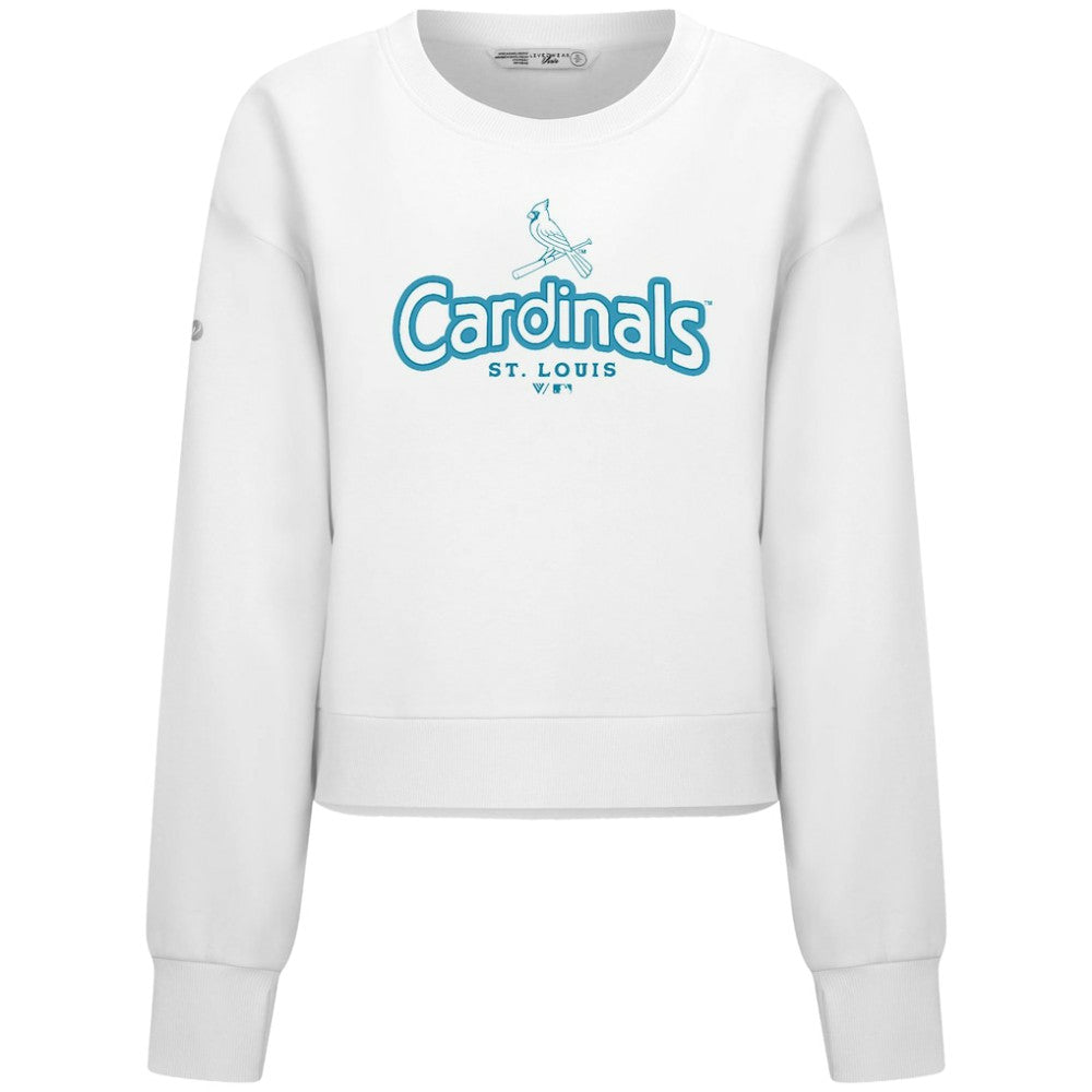 St. Louis Cardinals Levelwear Women's Judd Cornerstone Cropped Sweatshirt On Sale