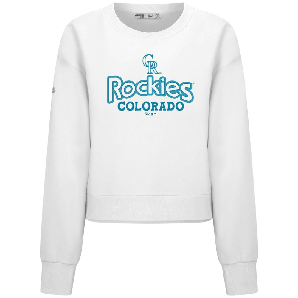 Colorado Rockies Levelwear Women's Judd Cornerstone Cropped Sweatshirt discount