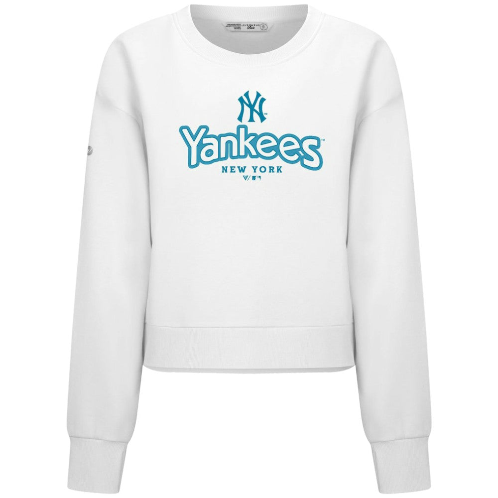 New York Yankees Levelwear Women's Judd Cornerstone Cropped Sweatshirt Online