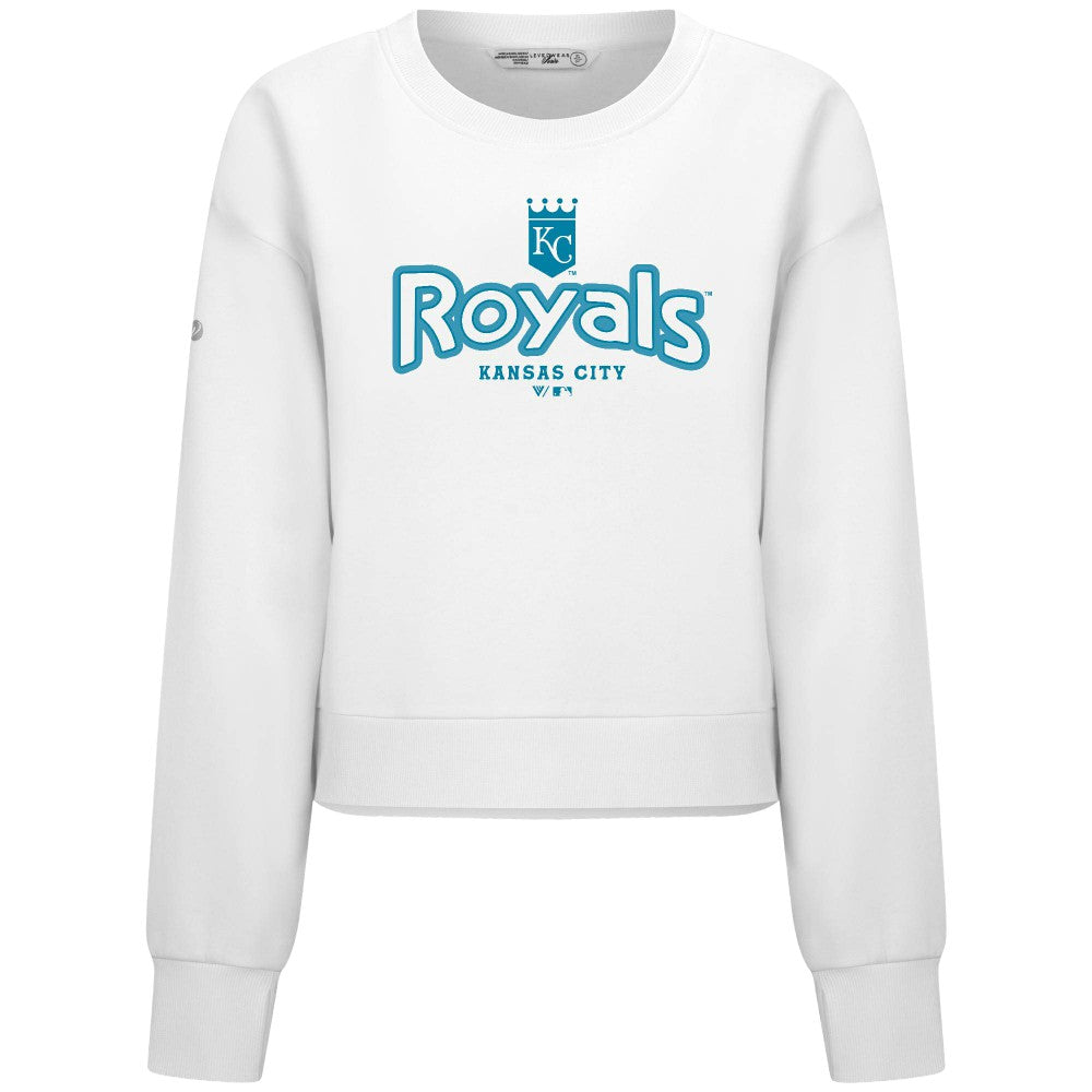 Kansas City Royals Levelwear Women's Judd Cornerstone Cropped Sweatshirt Clearance