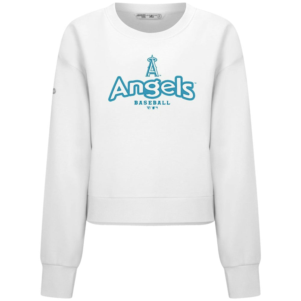Los Angeles Angels Levelwear Women's Judd Cornerstone Cropped Sweatshirt Lifestyle