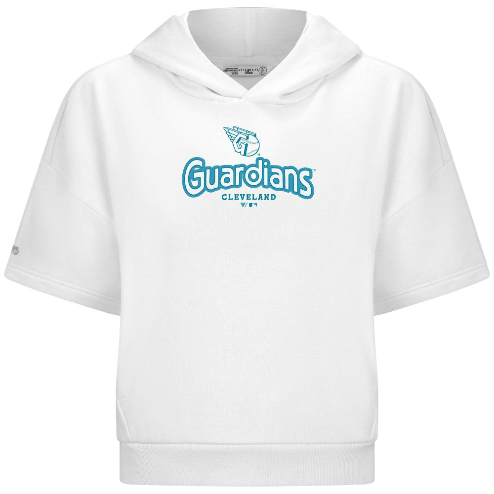 Cleveland Guardians Levelwear Women's Amber Short Sleeve Cornerstone Hoodie Online